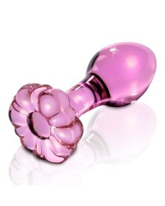 Roze glazen Butt Plug Icicles No 48