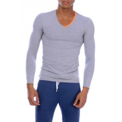 Private Structure V Neck Longsleeve Melange