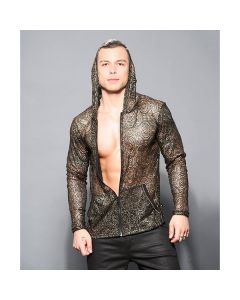 Andrew Christian El Dorado Mesh Skinny Hoodie