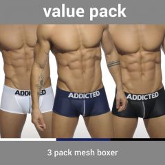 Addicted AD477P 3 Pack Mesh Boxer Push Up