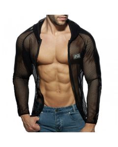 Addicted Black & White Mesh Jacket - Zwart