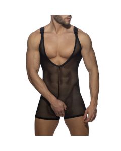 Addicted Mesh Wrestling Suit - Zwart