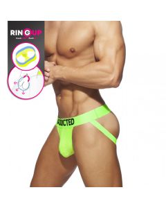 Addicted Ring Up Neon Mesh Jock - Neon Groen