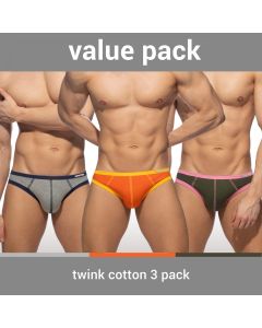 Addicted Twink Katoenen 3 Pack - Diverse Kleuren