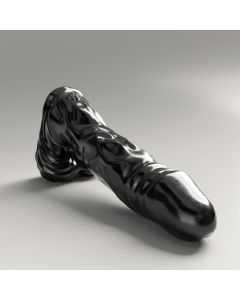 All Black Steroid The Referee Dildo - Zwart