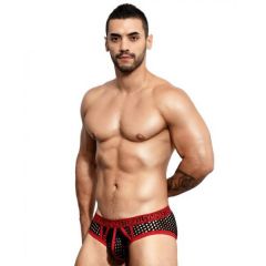 Andrew Christian - Master Net Brief - Zwart / Rood