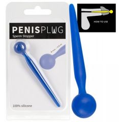 Blauwe Siliconen Penisplug - Sperma Stopper