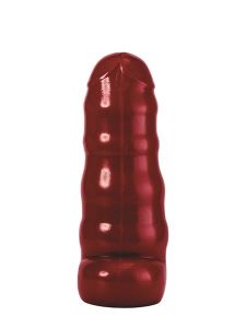 Grote Dildo Met Ribbels - WAD - Cosmic Crash - Rood