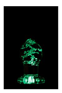 Lichtgevende Glazen Buttplug - Firefly  los