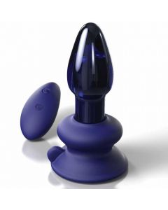 Glazen Buttplug Vibrerend met Zuignap*