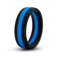 Go Pro Siliconen Cockring - Zwart / Blauw los