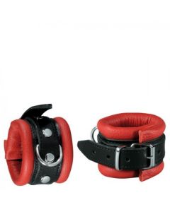 Hand boeien 5 cm Rood - Kiotos Leather