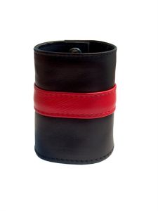 Leren Polsband met Wallet - Rood