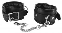 Locking Padded Wrist Cuffs with Chain kopen