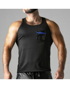 Tanktop Mesh Blauw