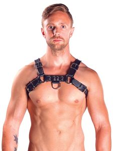 Mister B Leather Chest Harnas Zwart