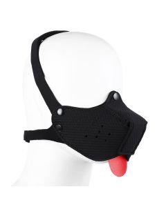 Neoprene Puppy Dog Black Mond masker zijkant