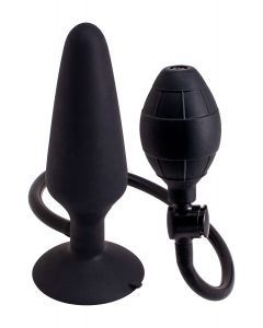 Zwarte Opblaasbare Buttplug - M