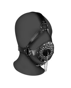 Open Mouth Gag Head Harness with Plug Stopper - XTREME