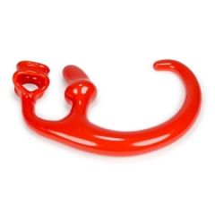  Alien Tail Butt Plug With Built-In Cocksling Red