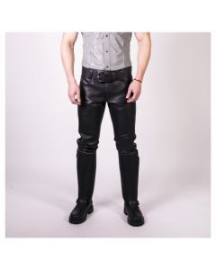Prowler RED Leather Jeans Black