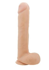 Realistische XXL Dildo Met Ballen - 38 cm Huidskleur