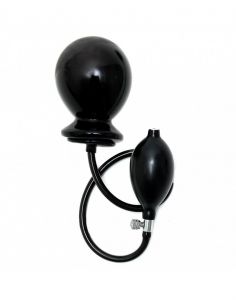 Opblaasbare  Buttplug met Ballonpomp - Zwart