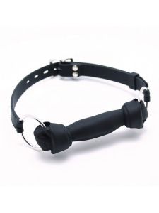 Dog Bone Gag Black - Siliconen