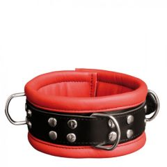 Rode hals band 6,5 cm - Kiotos Leather