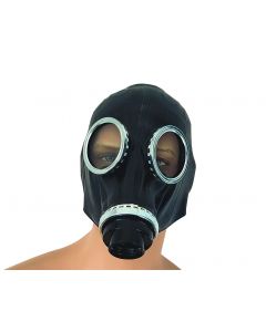 Full Rubber Gas Mask - Zwart