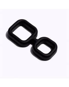 Siliconen Cockring Muscle 2 Way - Zwart