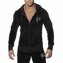 ES Velvet Hoodie Full Zip Zwart