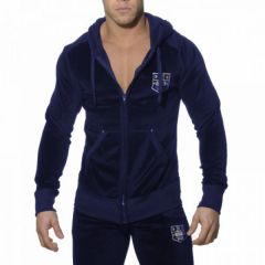 ES Velvet Hoodie Full Zip Navy