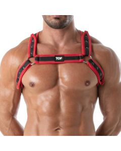 TOF Paris Neopreen Bulldog Harnas - Rood