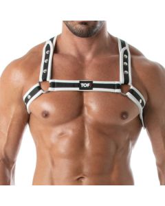 TOF Paris Neopreen Bulldog Harnas - Wit