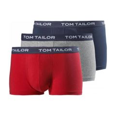 Tom Tailor Boxer Brief 3 Pack Red-Grey-Navy