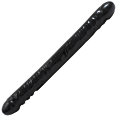 Veined Dubbele Dildo Zwart