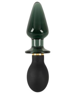 Vibrerende Glas en Siliconen Dubbele Buttplug