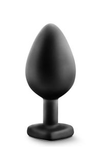 Zwarte Luxe Buttplug met Juweel Temptasia - Medium los