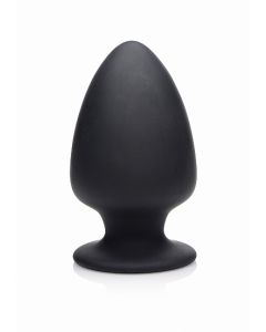 Zwarte Squeezable  Buttplug - Large*