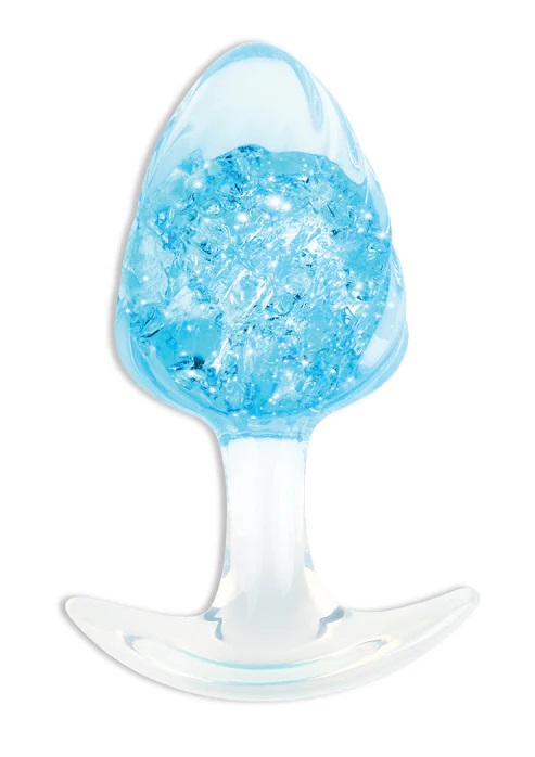 Crystal Buttplug Large - Blauw