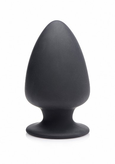 Zwarte Squeezable  Buttplug - Medium*