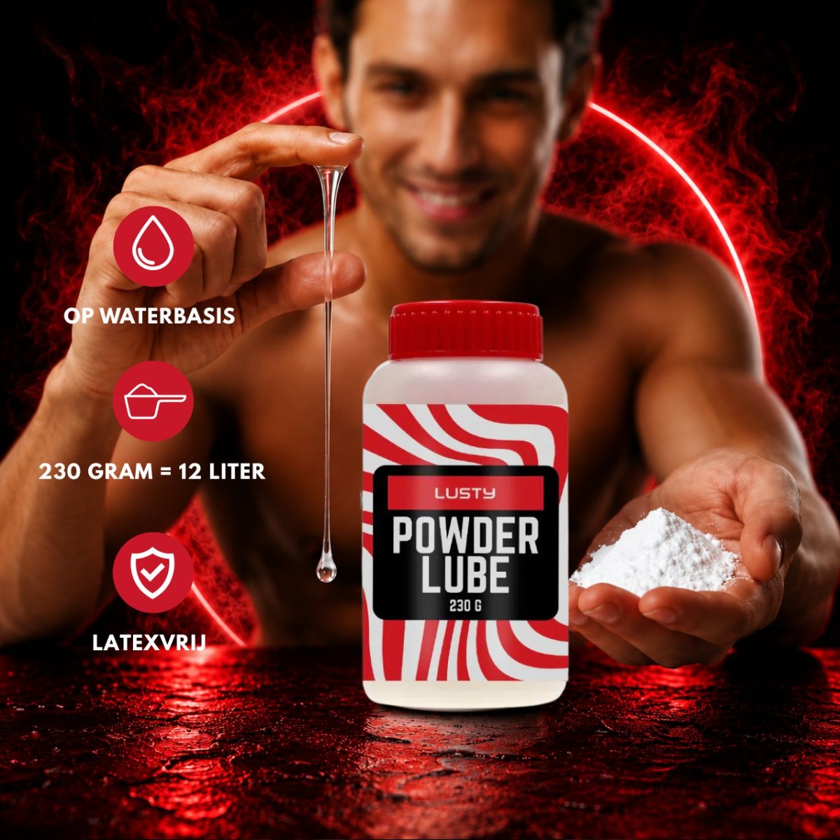 Lusty Waterbasis Powder Lube 230 gr Lusty Waterbasis Powder Lube 230 gr